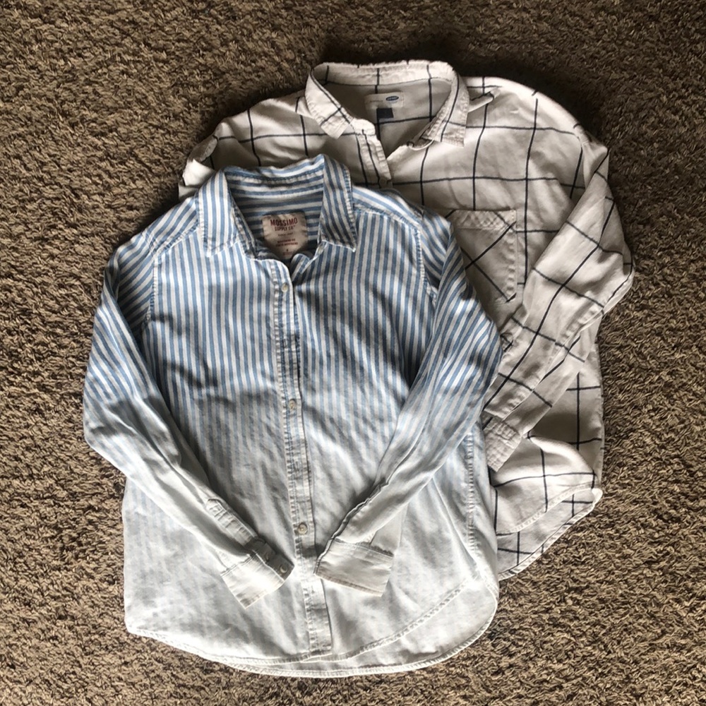Bundle - Long Sleeve Boyfriend Fit Button Downs